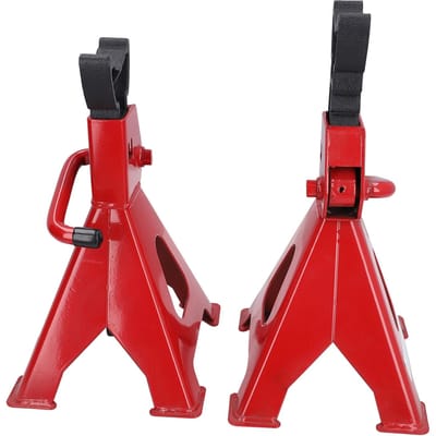 2 Supports de cric 2T Support de cric de levage en acier au carbone léger pour Voiture SUV Camion red