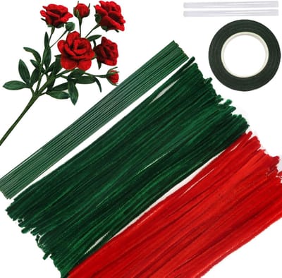 200 Stuks Bloemboeket Pijpenragers voor Creatieve Knutselprojecten met Bloemdraad en Ribbons voor DIY Decoraties