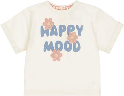 Dirkje Meisjes Loose Fit T-shirt - Off-white