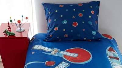 Beddinghouse Rocket Ship Dekbedovertrek - 140x200/220 cm - Blauw
