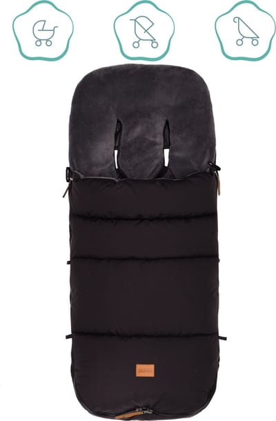 Winter voetenzak kinderwagen - antislip - thermoregulerend - zwart - fillikid