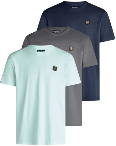 riverso Heren T-Shirt RIVGino 3 Pack Set regular fit Veelkleurig S Ronde Hals Volwassenen gemaakt van 100% katoen