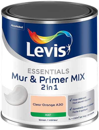 Levis - Essentials Mur & Primer Mix - Clear Orange A30 - Mengverf - 1 L