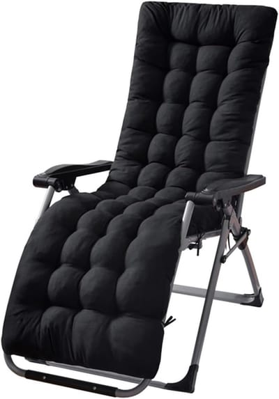 Terraskussens Comfort - Loungekussens Buiten - Tuinmeubilair - Waterafstotend Materiaal - Universeel Formaat - Zwart
