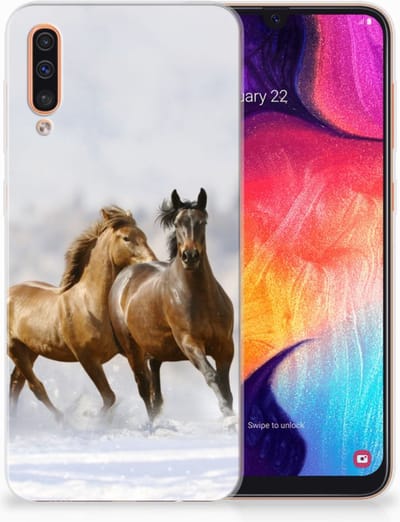 Samsung Galaxy A50 TPU Hoesje Paarden