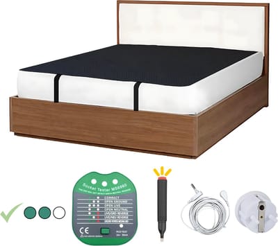 Aardingsmat - Groundingly - Aarding slaapmat - Aarding - Inclusief testpen en stopcontact tester - Earthing - Grounding - 100% vegan leder - (137x185)