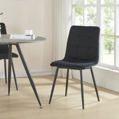 Eetkamerstoel set van 2 Lexnitz 89x44x45 cm zwart