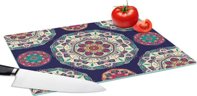 Glazen Snijplank - 39x28 - Bohemian - Mandala - Patronen - Snijplanken Glas