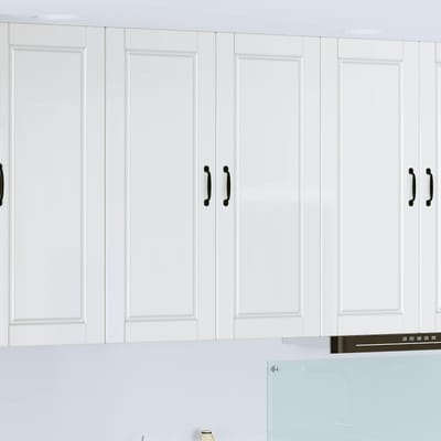 vidaXL - Wandkast - PORTO - Hoogglans - wit - 80 - x - 31 - x - 100 - cm - Bewerkt - hout