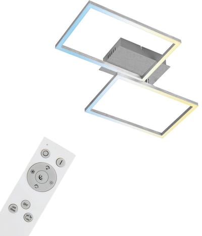 BRILONER - FRAME S - LED plafondlamp - smart - 30W - 3300 lm - instelbare kleurtemperatuur - nachtlichtfunctie, timerfunctie - dimbaar via afstandsbediening -met Amazon Echo en Google Home bruikbaar - IP20