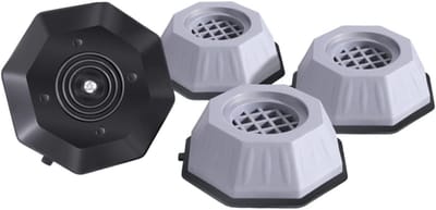 Wasmachine Voetmatten - Apparaat Kussens - Apparaten Stabiliseren - Schokabsorberend Ontwerp - 4 Stuks - Grijs