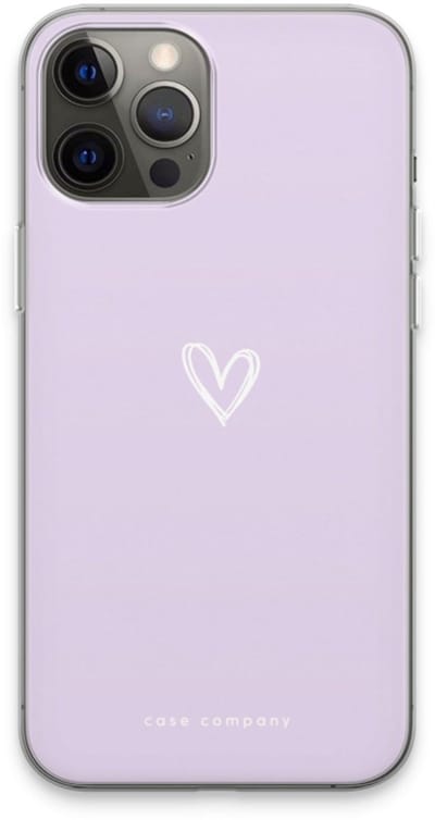 Case Company® - Hoesje geschikt voor iPhone 13 Pro Max hoesje - Klein hartje paars - Soft Cover Telefoonhoesje - Bescherming aan alle Kanten en Schermrand