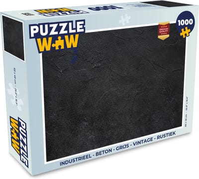Puzzel Industrieel - Beton print - Grijs - Vintage - Rustiek - Legpuzzel - Puzzel 1000 stukjes volwassenen
