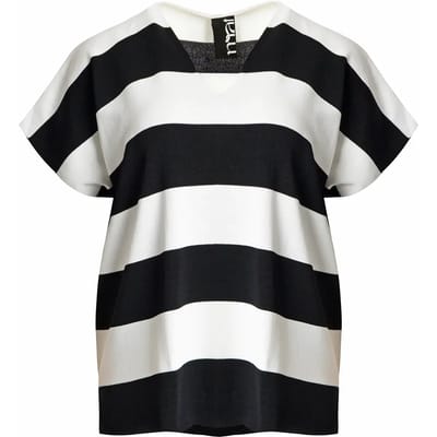 V-hals T-shirt in breisel vrouw Mat Fashion