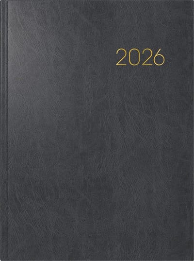 Boekkalender 2026 - Afsprakenboek Planner - Planning Maken - Week Overzicht - 168x240 mm - Zwart