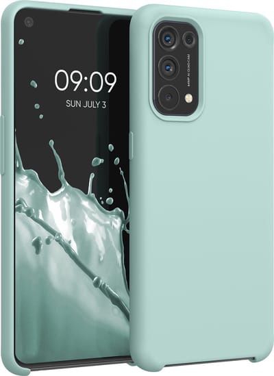 kwmobile telefoonhoesje geschikt voor Oppo Find X3 Lite - Hoesje met siliconen coating - Smartphone case in mintgroen