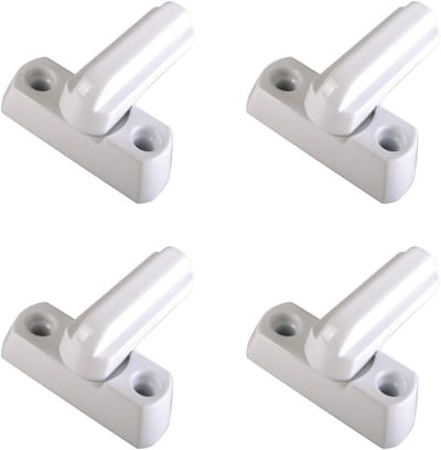 Sash Blocker Window Jammer - Witte Zink Gietlegering - Extra Beveiligingssloten voor UPVC/PVC Deuren en Ramen, Veiligheid en Inbraakpreventie
