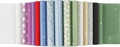 Glitterpapier blok, A4, vel 210x297 mm, 150 gr, 30 vel/ 1 stuk