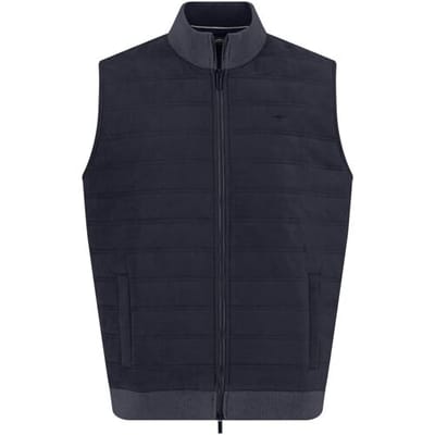 Fynch-Hatton Body-Warmer Hybrid Vest Suede Like Fabric Navy / male