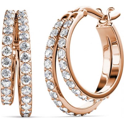 Duo Circlet Oorbellen - Oostenrijks kristal