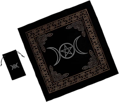 Tarotmat Set - Tafelkleed Buideltassen - Leesspelletjes Altar - Fluwelen Materiaal - 60x60cm - Zoals Getoond
