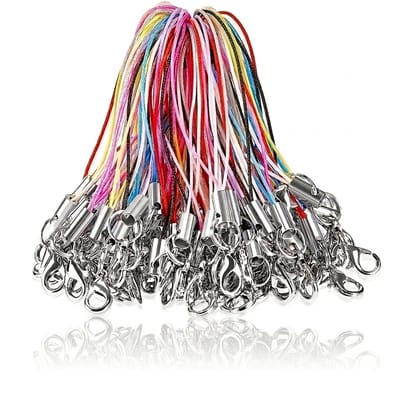 Multikleurige sieraad sluitingen set dames heren 50 stuks met koord en kreeft sluiting haken voor armband en ketting maken accessoires metaal en textiel