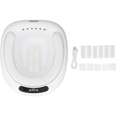 Bain de siège électrique pliable portable 1500 ml conception réglable baignoire de soin post-partum pour les femmes enceintes blanc
