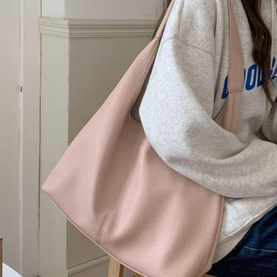 Onderarmtas Dames Zomer Mode Tote Bag Student Crossbody Schoudertas Pendeltas roze