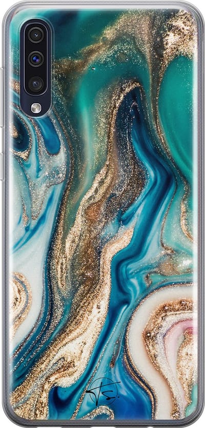 Hoesje geschikt voor Samsung Galaxy A50 - Magic marble - Soft Case - TPU - Marmer - Multi - Mooie Telefoonhoesjes
