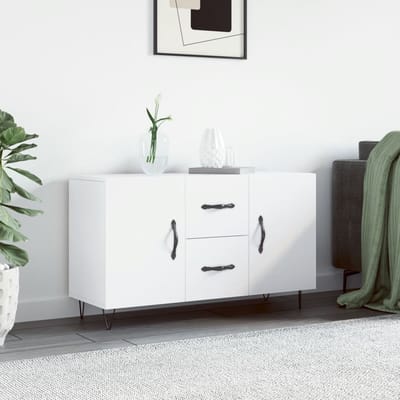 vidaXL - Dressoir - 100x36x60 - cm - bewerkt - hout - wit