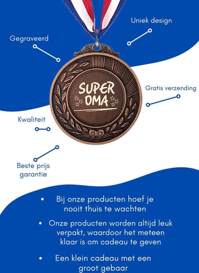 Akyol - super oma medaille bronskleuring - Oma - familie - cadeau