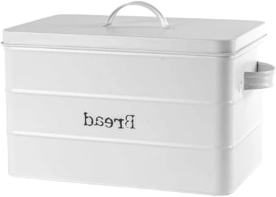 Broodtrommel - Broodbak Keuken - Brood Vers Houden - Vintage Stijl - 33x205 cm - Wit