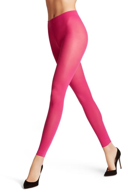 FALKE Pure Matt eenkleurig materiaal ondoorzichtig 50 DEN legging dames rood - maat L