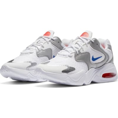 Nike Air Max 2X Dames Sneakers - White/Racer Blue-White-Metallic Silver - Maat 38