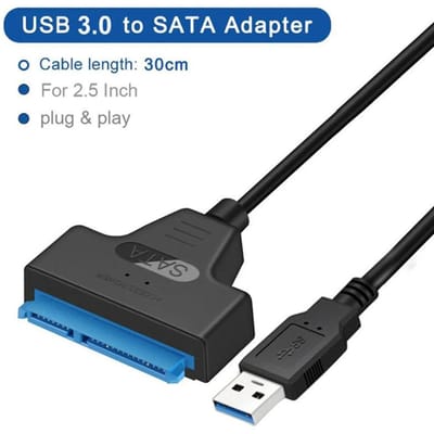 SATA naar USB 3.0 Adapter Type C naar SATA Kabel 5Gbps Hoge Snelheid Datatransmissie SATA Adapter Voor 2,5 Inch HDD SSD Harde Schijf USB3.0 to SATA Cable 30CM gray