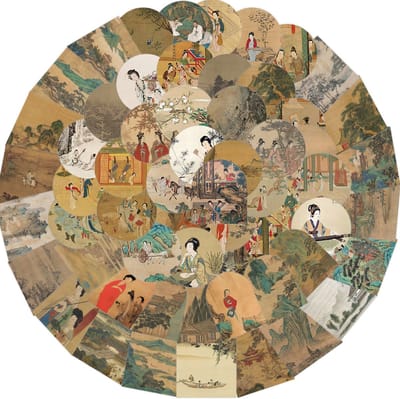 Japanse Geisha Vintage Stickers - 61 stuks - 4x4CM - Oosterse stijl Schilderijen