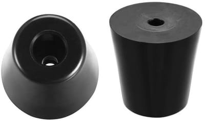 Dailygoods - 12 stuks ronde rubberen voeten, D40 x 28 x H40 mm antislip meubelpoten rubberen bumpers pad beschermers voor kast, bureautafels, banken, stoel