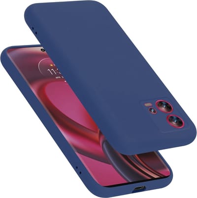 Cadorabo Hoesje geschikt voor Motorola EDGE 30 FUSION in LIQUID BLAUW - Beschermhoes gemaakt van flexibel TPU silicone Case Cover