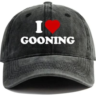 Grappige Ik Hou Van Gooning Bedrukte Baseballpet Humor Truckerpet Unisex Buiten Zonbescherming Fiets- En Vispet Mode Adjustable black