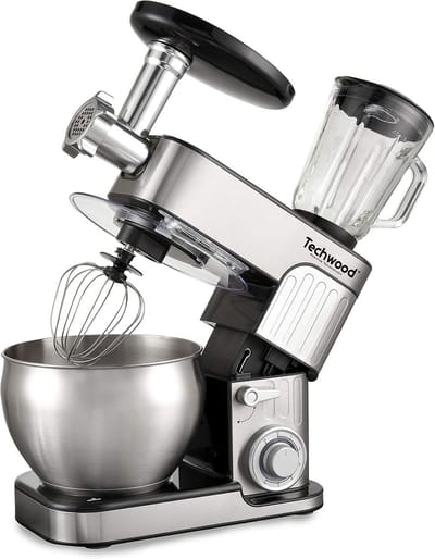 Multifunctionele keukenmachine 7 liter 1300 watt met roestvrijstalen kom en accessoires