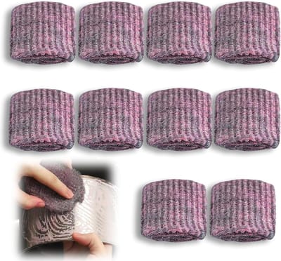 Stalen Schuurwol Sponsen voor Keukenreiniging - 10 Stuks voor Grill, Barbecue en Oven