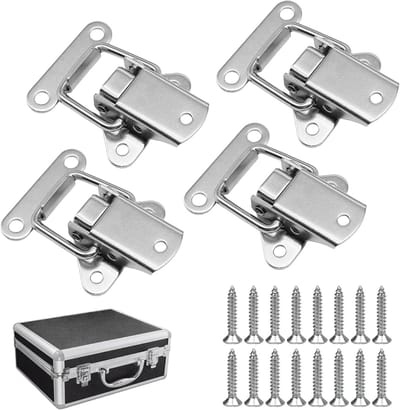 Robuuste RVS Rocker Locks met Veer, Tension Clasp voor Gereedschapskist, Kastlade en Kampeertas - 4 Stuks
