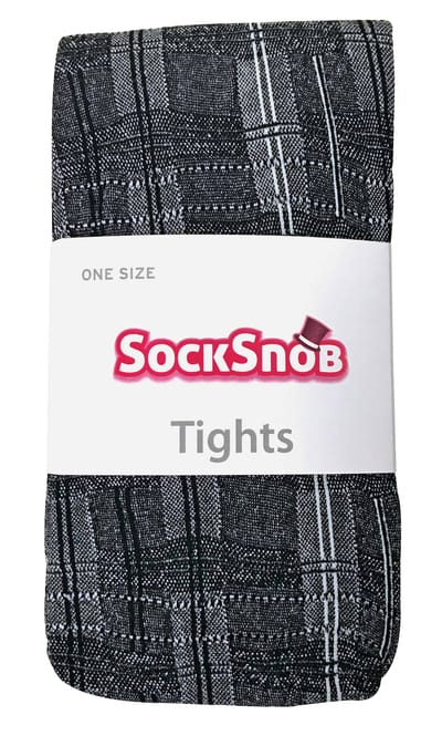 Sock Snob Dames80 denier ondoorzichtig patroon panty's - Skye Zwart / wit