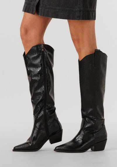Notre-V 0601-09 Laarzen - Leatherlook - Dames - Zwart - Maat 37