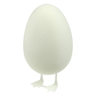 Decoratief ei met pootjes Paasei wit Tafeldecoratie Paasfiguur H25cm