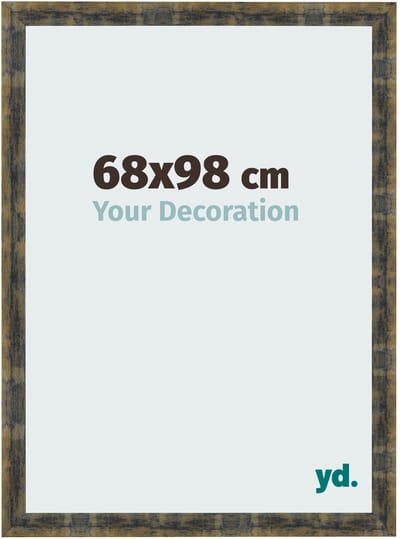 Your Decoration - Fotolijst 68x98 cm - MDF - Blauw Goud Gemeleerd - Pisa