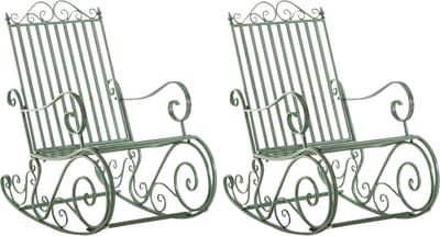 CLP Smilla Set van 2 schommelstoelen antiek/groen