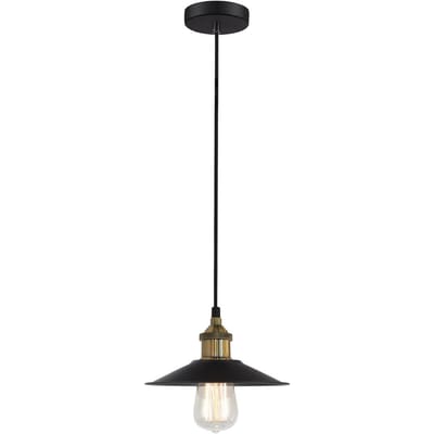 Zwarte Retro Loft Hanglamp D21 Kermio Metaal E27