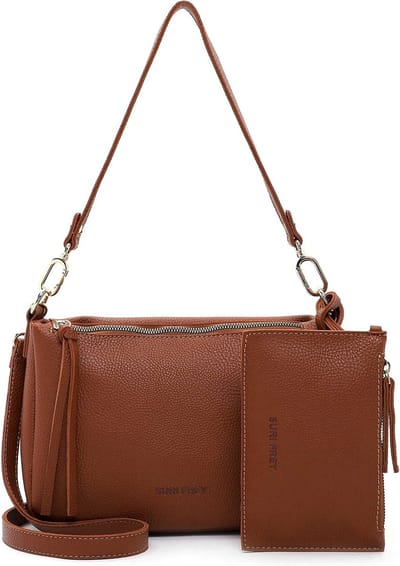 SURI FREY Schoudertas Orry Crossover Bag Darkcognac Bruine