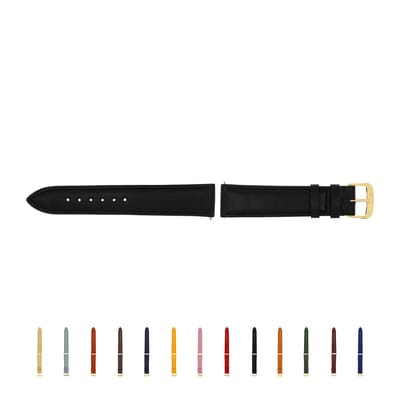 SELVA horlogeband, 14-24 mm, leer, verwisselbaar, vervangende band voor smartwatch, gemaakt in Duitsland